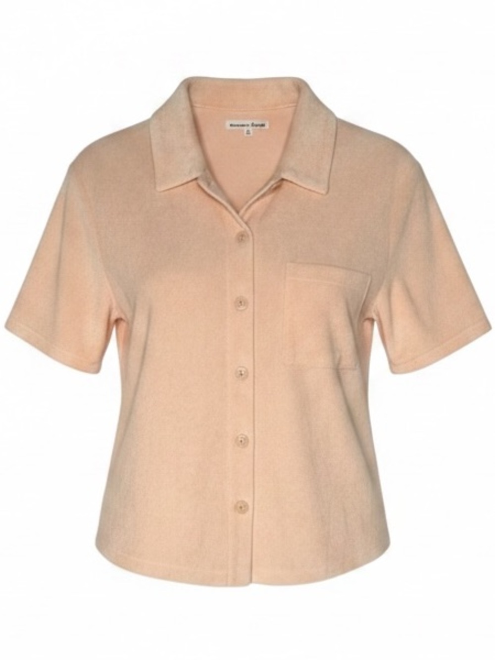NWT Reformation Jeans Peach Terry Button Front Top S